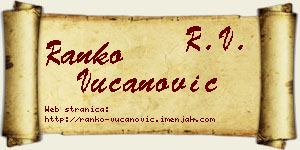 Ranko Vučanović vizit kartica